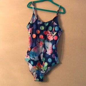 Girl’s One Piece Bathing Suit Size Large (6-7 years) New Without Tags